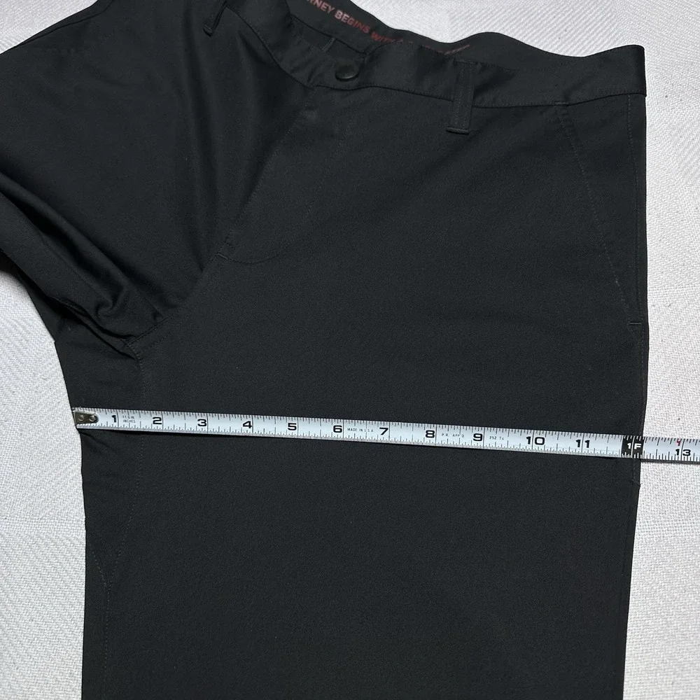 Rhone Commuter Pants Mens 32x31 Black Slim Fit Flat Front Stretch Casual Classic - Picture 12 of 14